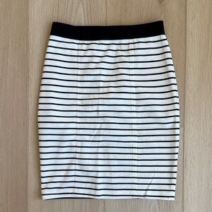 Forever 21 Black & White Striped Pencil Skirt